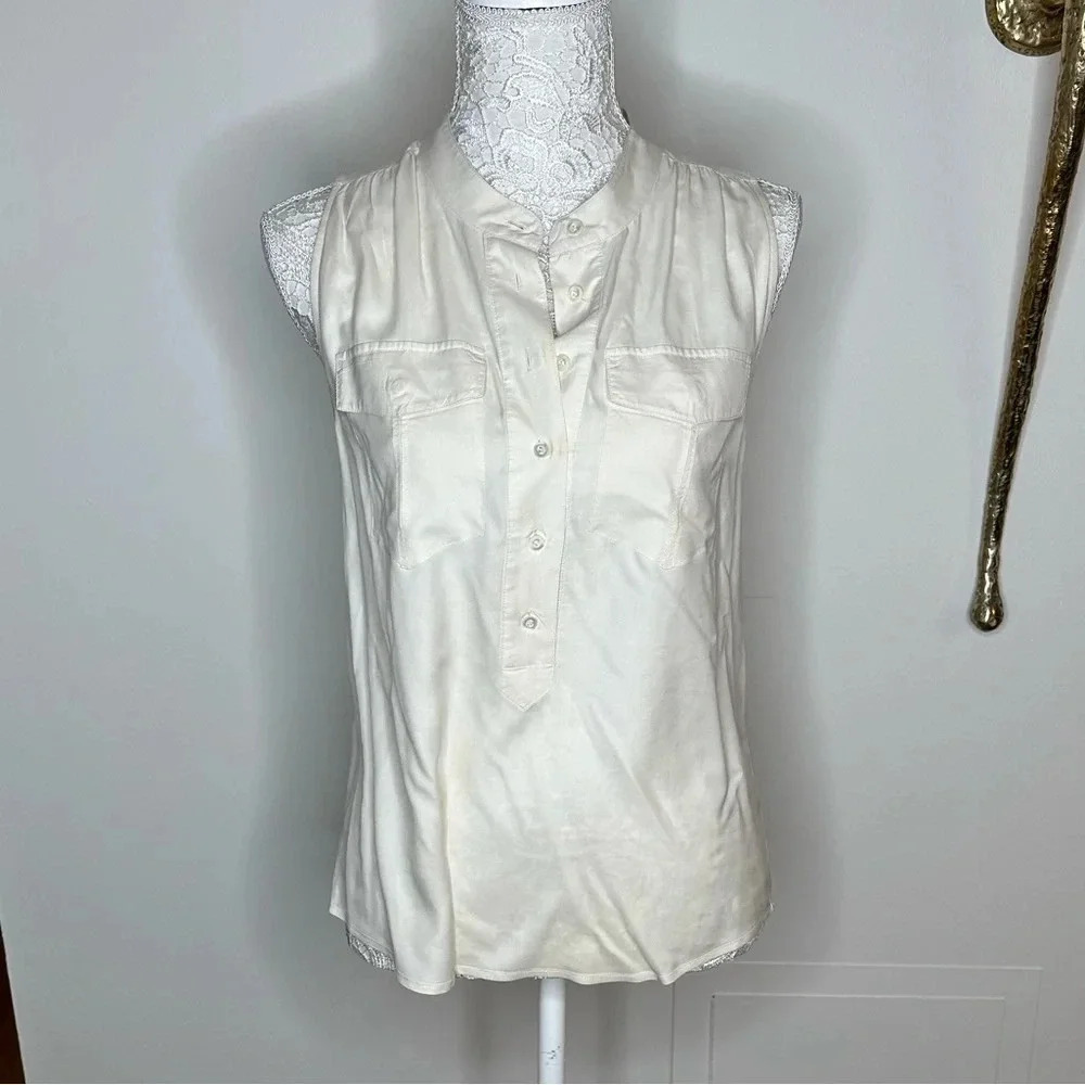 JCrew Silk Blouse with Pockets Sz. 4